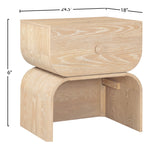 Jace Oak Veneer Nightstand in Natural