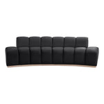 Jace 106" Velvet Upholstered Sofa in Black