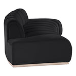 Jace 106" Velvet Upholstered Sofa in Black
