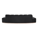 Jace 106" Velvet Upholstered Sofa in Black