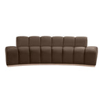 Jace 106" Velvet Upholstered Sofa in Brown