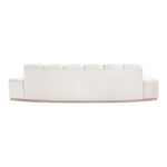 Jace 106" Velvet Upholstered Sofa in Cream