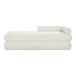 Kennedy Chenille Fabric Upholstered Bench in Cream