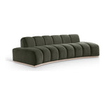 Jace 106" Velvet Upholstered Sofa in Green