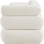 Kennedy Chenille Fabric Upholstered Bench in Cream