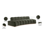 Jace 106" Velvet Upholstered Sofa in Green