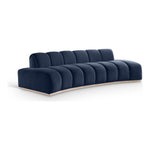 Jace 106" Velvet Upholstered Sofa in Navy