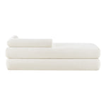 Kennedy Chenille Fabric Upholstered Bench in Cream