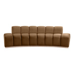 Jace 106" Velvet Upholstered Sofa in Saddle
