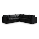 Jacob 103" Velvet Upholstered 5pc. Modular Sectional in Black