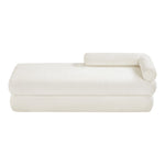 Kennedy Chenille Fabric Upholstered Bench in Cream