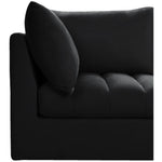 Jacob 103" Velvet Upholstered 5pc. Modular Sectional in Black