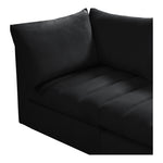 Jacob 103" Velvet Upholstered 5pc. Modular Sectional in Black