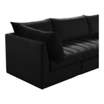 Jacob 103" Velvet Upholstered 5pc. Modular Sectional in Black