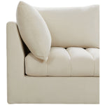 Jacob 103" Velvet Upholstered 5pc. Modular Sectional in Cream