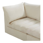 Jacob 103" Velvet Upholstered 5pc. Modular Sectional in Cream
