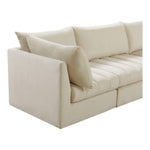 Jacob 103" Velvet Upholstered 5pc. Modular Sectional in Cream