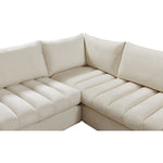 Jacob 103" Velvet Upholstered 5pc. Modular Sectional in Cream