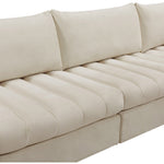 Jacob 103" Velvet Upholstered 5pc. Modular Sectional in Cream