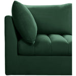 Jacob 103" Velvet Upholstered 5pc. Modular Sectional in Green