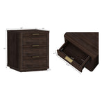 Evelyn 20" Nightstand (3-Drawer) in Brown