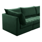 Jacob 103" Velvet Upholstered 5pc. Modular Sectional in Green