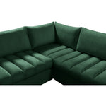 Jacob 103" Velvet Upholstered 5pc. Modular Sectional in Green
