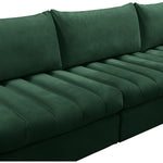 Jacob 103" Velvet Upholstered 5pc. Modular Sectional in Green