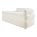 Kennedy Chenille Fabric Upholstered Bench in Cream