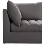 Jacob 103" Velvet Upholstered 5pc. Modular Sectional in Grey