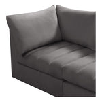 Jacob 103" Velvet Upholstered 5pc. Modular Sectional in Grey