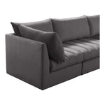Jacob 103" Velvet Upholstered 5pc. Modular Sectional in Grey