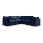 Jacob 103" Velvet Upholstered 5pc. Modular Sectional in Navy