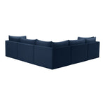 Jacob 103" Velvet Upholstered 5pc. Modular Sectional in Navy