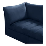 Jacob 103" Velvet Upholstered 5pc. Modular Sectional in Navy