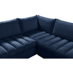 Jacob 103" Velvet Upholstered 5pc. Modular Sectional in Navy