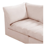 Jacob 103" Velvet Upholstered 5pc. Modular Sectional in Pink