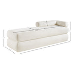 Kennedy Chenille Fabric Upholstered Bench in Cream