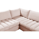 Jacob 103" Velvet Upholstered 5pc. Modular Sectional in Pink