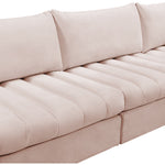 Jacob 103" Velvet Upholstered 5pc. Modular Sectional in Pink