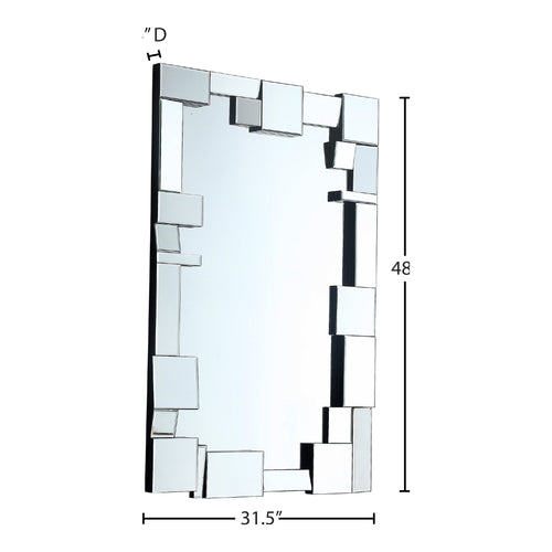 Jade Frame Mirror in Mirrored