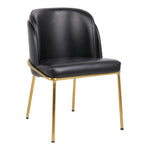 Jagger Vegan Leather Upholstered Dining Chair in Black