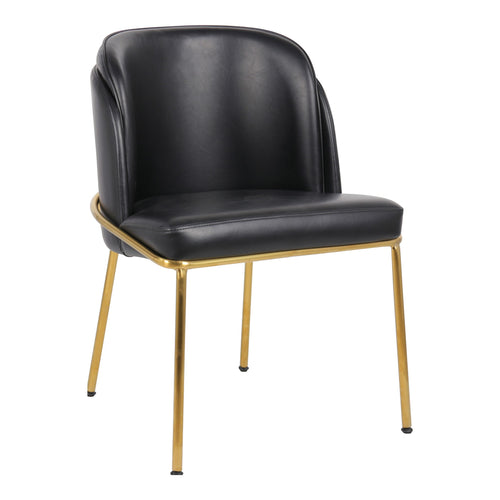 Jagger Vegan Leather Upholstered Dining Chair in Black