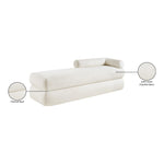 Kennedy Chenille Fabric Upholstered Bench in Cream