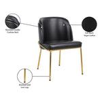 Jagger Vegan Leather Upholstered Dining Chair in Black