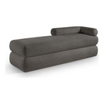 Kennedy Chenille Fabric Upholstered Bench in Grey