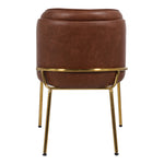 Jagger Vegan Leather Upholstered Dining Chair in Brown