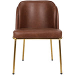 Jagger Vegan Leather Upholstered Dining Chair in Brown