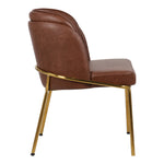 Jagger Vegan Leather Upholstered Dining Chair in Brown