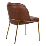 Jagger Vegan Leather Upholstered Dining Chair in Brown